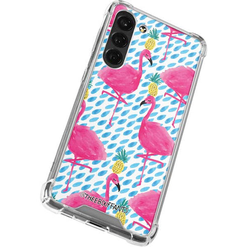 Bouffants and Broken Hearts Party Flamingos Galaxy S24 FE Clear Case